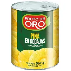 Fruto de Oro Piña en Rodajas 3kg